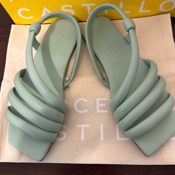 Mercedes Castillo top grain leather upper/ lining strappy sandal size 6/36 , NWT - Picture 13 of 16